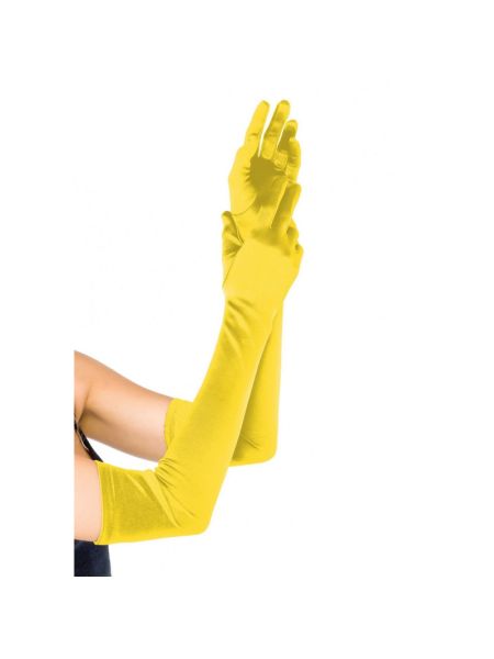 Довгі атласні рукавички Leg Avenue Extra Long Satin Gloves, One Size, жовті