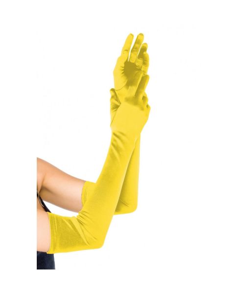 Довгі атласні рукавички Leg Avenue Extra Long Satin Gloves, One Size, жовті