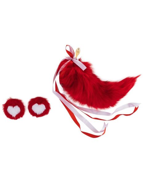 Анальна пробка з хвостом лисиці LOCKINK SEVANDA Red Vixen Set with Pear-shape Plug