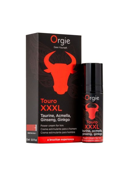 Крем для посилення ерекції Orgie Touro XXXL Power Cream, 15 мл, з ефектом вібрації