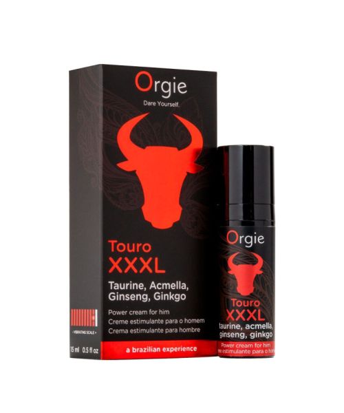 Крем для посилення ерекції Orgie Touro XXXL Power Cream, 15 мл, з ефектом вібрації