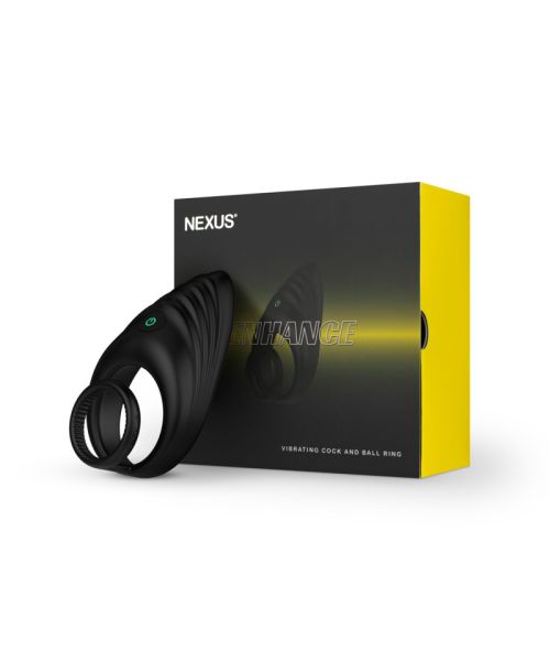 Ерекційне віброкільце Nexus Enhance Vibrating Cock and Ball Ring, подвійне