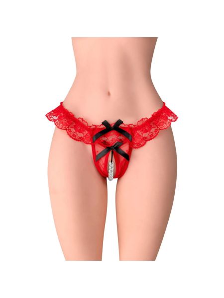 Трусики з перлинами Fashion Secret Romance Red