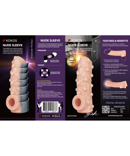 Насадка на член Kokos Nude Sleeve NS 003 S