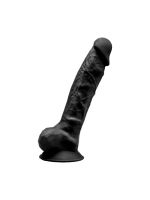 Фалоімітатор SilexD Tomas Black (MODEL 1 size 9in), двошаровий, силікон + Silexpan, діаметр 4,9см