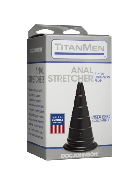 Анальний стимулятор Doc Johnson TitanMen - Anal Stretcher 6 Inch Plug, діаметр 6,6 см