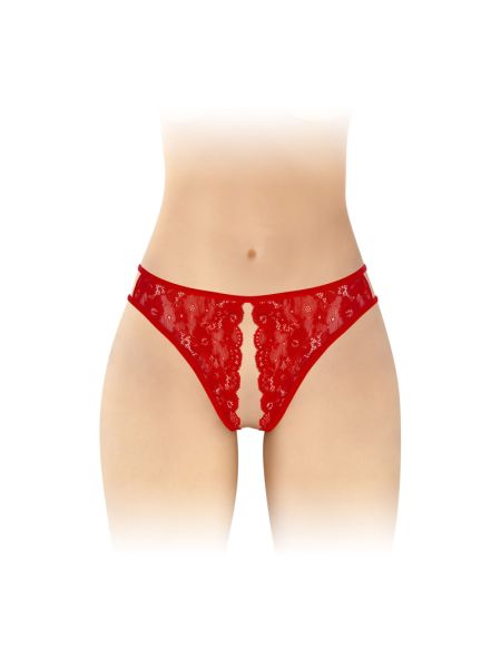 Трусики з відкритим доступом Fashion Secret Victoria Red, мереживо
