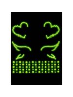 Набір страз-прикрас для тіла Leg Avenue Ayla face jewel sticker, наліпки, світяться у темряві