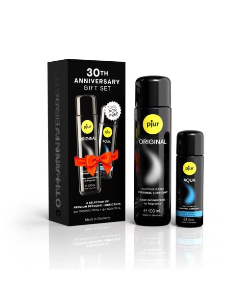 Ювілейний набір лубрикантів pjur 30th Anniversary Gift Set: Original 100 мл та Aqua 30 мл