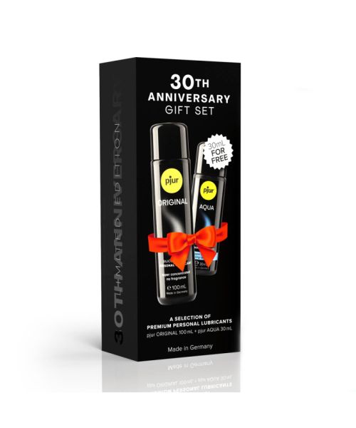 Ювілейний набір лубрикантів pjur 30th Anniversary Gift Set: Original 100 мл та Aqua 30 мл