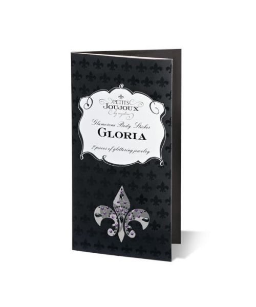 Пестіс з кристалів Petits Joujoux Gloria set of 2 - Black/Red, прикраса на груди