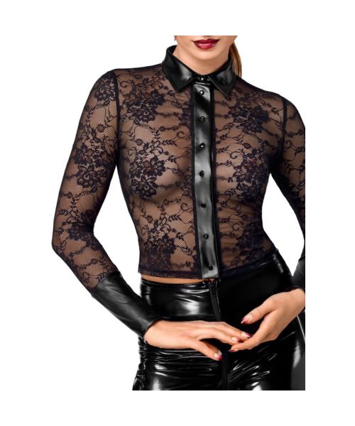 Блуза Noir Handmade F377 Noirelle Lace Button-up Shirt XL