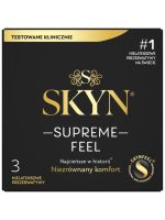 Ультратонкі безлатексні презервативи SKYN Supreme Feel 3 шт, 0,035 мм, природна текстура шкіри