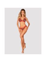 Комплект Obsessive Ms Merrilo 2-pcs set, M/L, м’який бюстгальтер та трусики з доступом і з помпоном