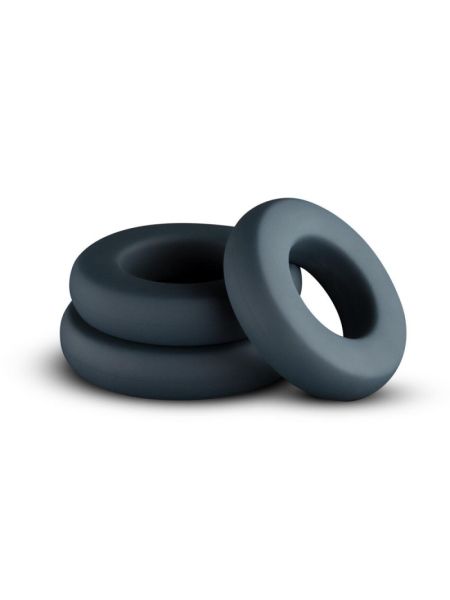 Набір ерекційних кілець Boners 3-Piece Hefty Cock Ring Set, діаметр 3,2 см, 3,8 см та 4,5 см