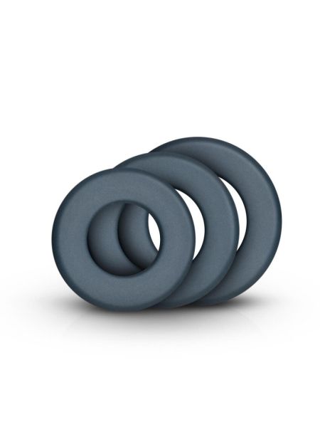 Набір ерекційних кілець Boners 3-Piece Hefty Cock Ring Set, діаметр 3,2 см, 3,8 см та 4,5 см