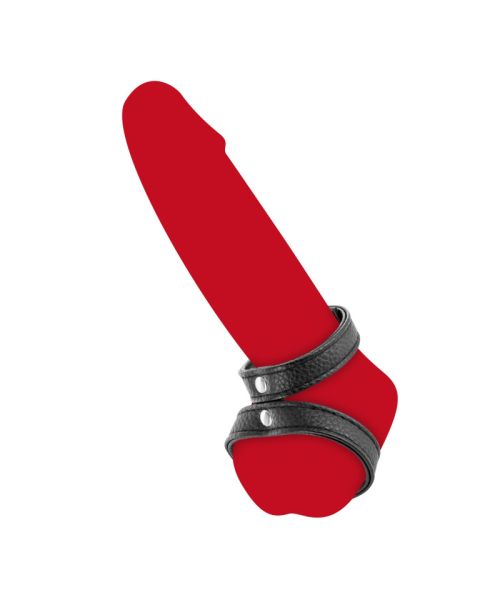 Подвійне ерекційне кільце з обхватом для мошонки Fetish Tentation Double Сockring