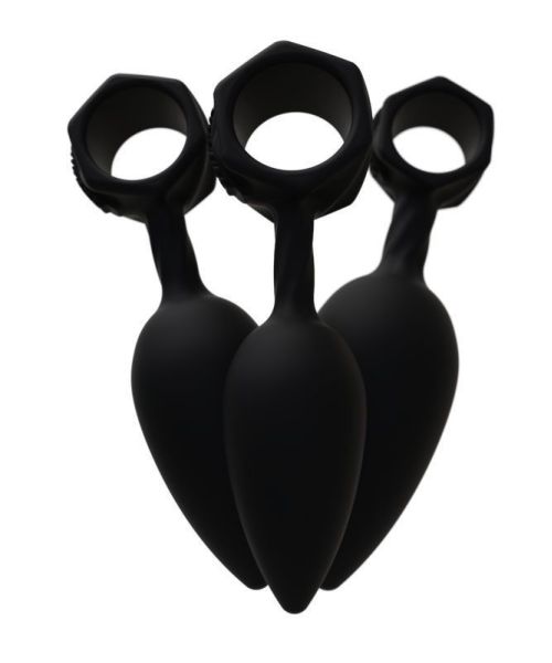 Набір анальних пробок Bathmate Anal Training Plugs, діаметр 2,5 см - 3,1см - 3,8см