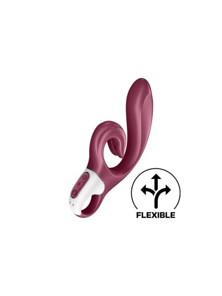 Вібратор-кролик Satisfyer Love Me Red, гнучкий, відросток з потрійним кінчиком