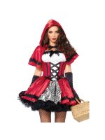 Еротичний костюм Червоної шапочки Leg Avenue Gothic Red Riding Hood L, сукня, накидка