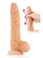 Фалоімітатор із рухомою крайньою плоттю Real Body — Real Max, діаметр 4,3 см, TPE