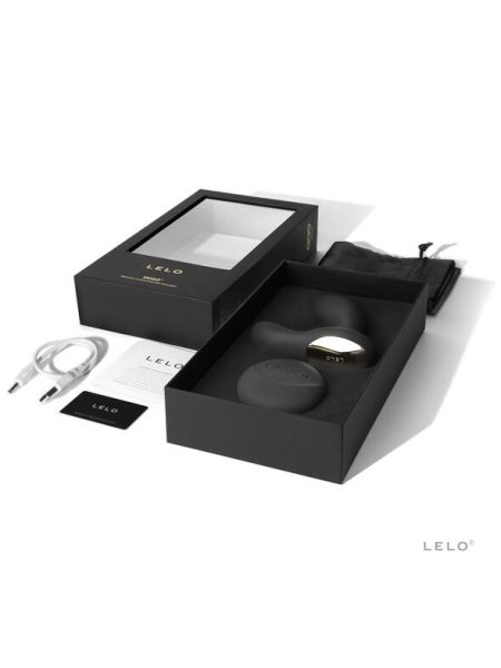 Масажер простати LELO Hugo Black, 2 мотори, пульт ДК, керування рухом