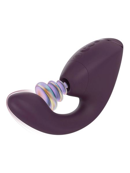 Подвійний вакуумний кліторальний стимулятор з вібрацією Womanizer Next Duo - Dark Purple