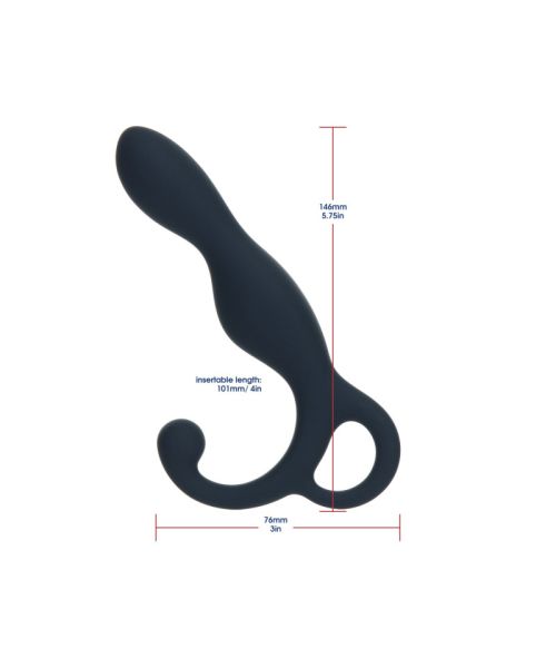 Масажер простати Lux Active LX1 Anal Trainer 5.75″, Dark Blue, віброкуля в комплекті