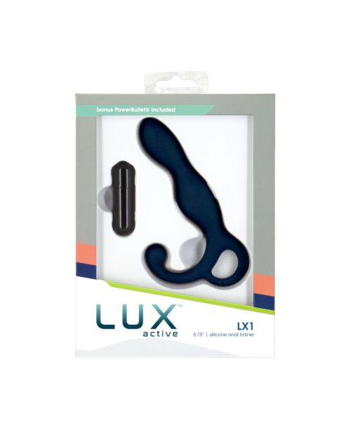 Масажер простати Lux Active LX1 Anal Trainer 5.75″, Dark Blue, віброкуля в комплекті