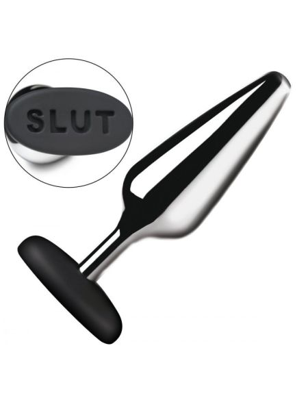 Анальна пробка Master Series Butt Slut Metal & Silicone Butt Plug - Silver