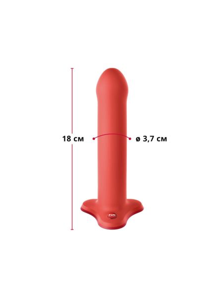 Фалоімітатор Fun Factory MAGNUM, помаранчевий, дуже гнучкий, довжина 18,3 см, діаметр 3,7 см
