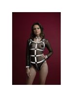 Жіноча збруя з ланцюгом та фіксаторами Feral Feelings Harness with Cuffs White