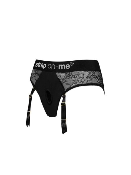 Мереживні труси для страпону з підв'язками для панчох Strap-On-Me DIVA HARNESS - XL