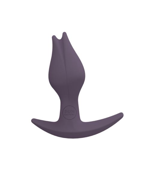 Анальна пробка Fun Factory BOOTIE FEM, фіолетова, у вигляді бутона, діаметр 2,9 см, тонкий обмежувач