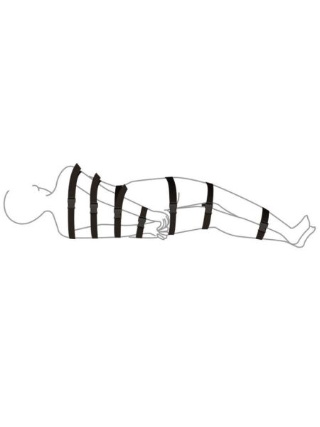 Ремені для бондажу Art of Sex - BDSM Bondage Black Night Simple