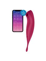 Смарт-вібратор для клітора з вакуумною стимуляцією Satisfyer Twirling Pro+ dark red