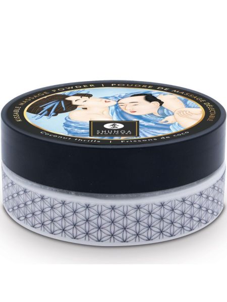 Смачна пудра для оральних пестощів Shunga Body Powder Coconut Thrills, 75 г, аромат кокоса