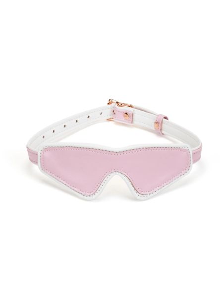 Шкіряна маска на очі Liebe Seele White & Pink Fairy Goat Leather Blindfold