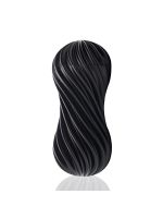 Мастурбатор Tenga Flex Rocky Black зі змінною інтенсивністю, можна скручувати
