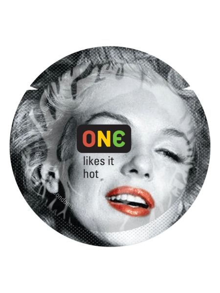 Презерватив ONE Color Sensations ONE likes it hot, 1 шт, червоний, гладенький, зі змазкою