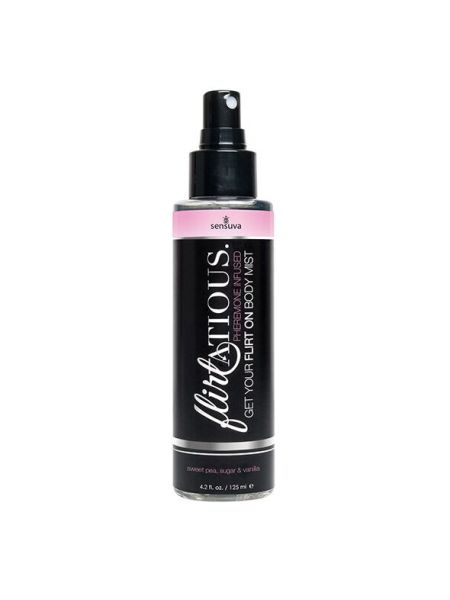 Спрей-міст для тіла з феромонами Sensuva Flirtatious Vanilla, Sugar, & Sweet Pea (125 мл)