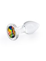 Скляна анальна пробка NS Novelties Crystal - Desires - Rainbow Gem - Small
