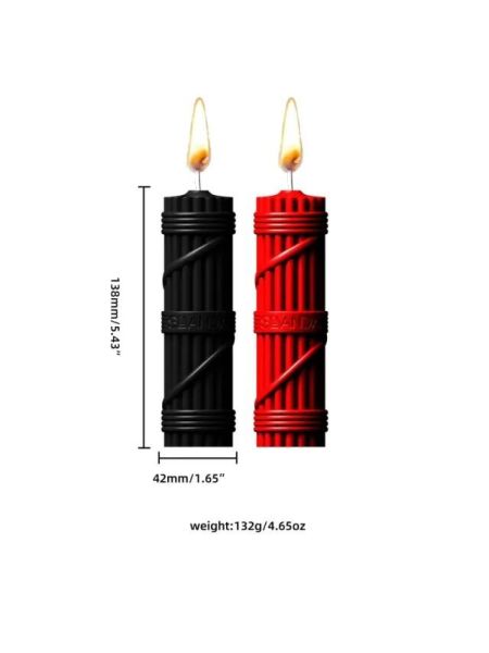 БДСМ-свічки LOCKINK SEVANDA Fetish Drip Candles Set, 2 шт, низькотемпературні, шкребок у комплекті