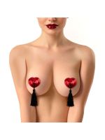 Пестис-сердечки з кісточками Art of Sex - Sparkling Hearts, червоний
