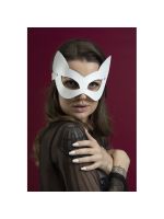 Маска кішечки Feral Feelings - Kitten Mask, натуральна шкіра, біла