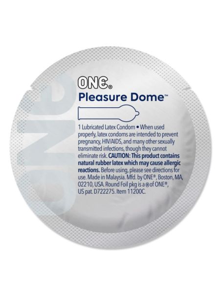 Презерватив ONE Pleasure Dome, 1 шт, гладенький, з розширеною головкою