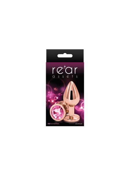 Анальна пробка NS Novelties Rear Assets - Rose Gold - Medium - Pink