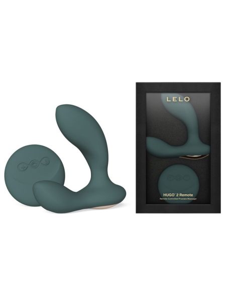 Масажер простати LELO Hugo 2 Remote Green, 2 мотори, дуже потужний, пульт ДК