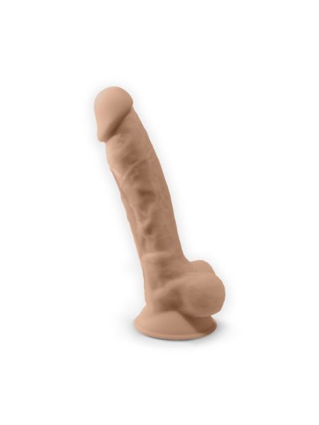 Фалоімітатор з вібрацією SilexD Vetus Vibro Flesh (MODEL 1 size 8in) + LRS, двошаровий, діам. 4,2 см