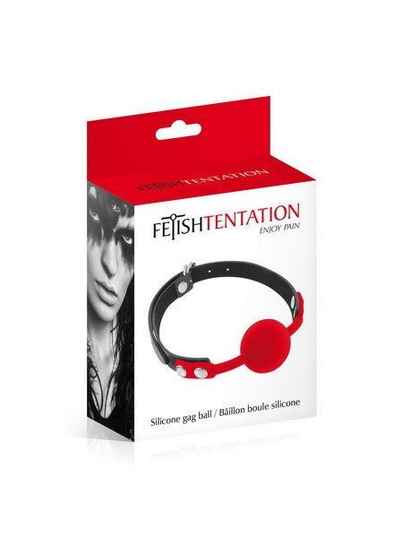 Класичний кляп з силіконовою кулькою Fetish Tentation Silicone Gag Ball